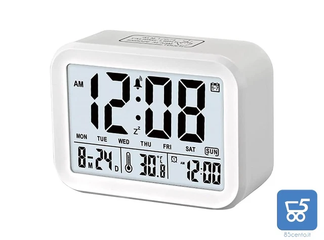 Orologio Digitale LED con Grande Display da 8 Pollici per Perdita di Memoria e Demenza, con Calendario e Sveglia