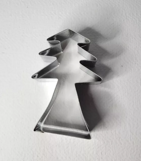 Metal Christmas Cookie Cutter Tree Whimsical Folk