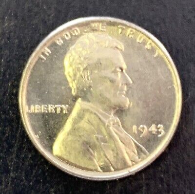 1943 P Philadelphia Lincoln Steel Penny Wheat Cent Uncirculated Mint Luster GEM