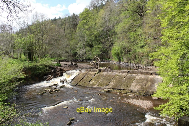 Photo 12x8 Weir River North Esk Part of the weir has been breached presuma c2015