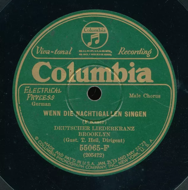 78tk-vocal-12 inch-GERMAN-COLUMBIA 55065-F-Deutscher Liederkranz Brooklyn-chorus