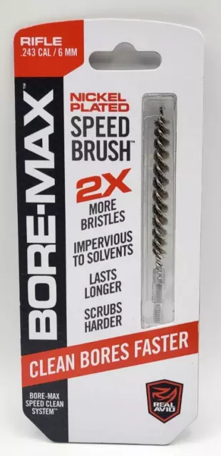 Bore-Max Nickel Plated Speed Brush {Rifle 243cal/6mm} new sealed