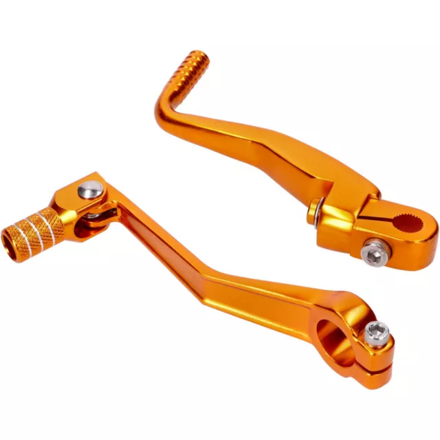 Schalthebel Kickstarter Set klappbar Aluminium gold eloxiert für Simson S50, S51