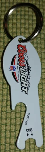 Coors Light Beer / Nfl, Bottle & Can Opener,Key Chain, Mint In Package,Free Ship