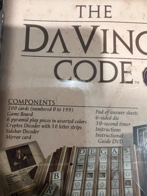 The Da Vinci Code Board Game NEW/SEALED/Mystery/Thriller/Family Fun - FREE POST 3