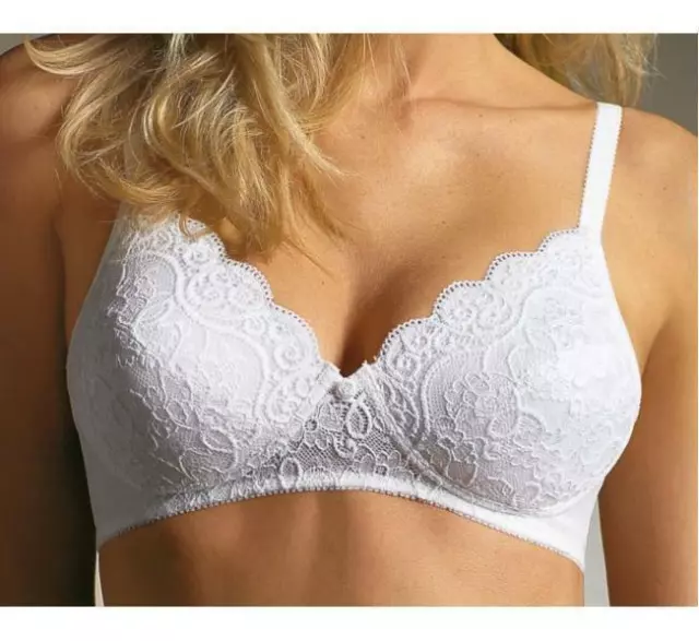 TRIUMPH reggiseno senza ferretto AMOURETTE 300P imbottito cotone BIANCO copp A B