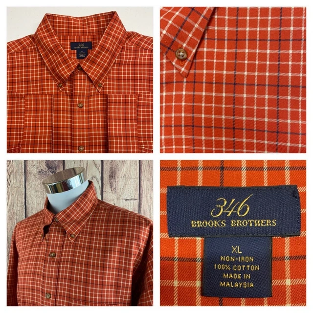 Exc Cond Brooks Brothers Mens Xl Gorgeous Plaid Non Iron Button Cotton Shirt