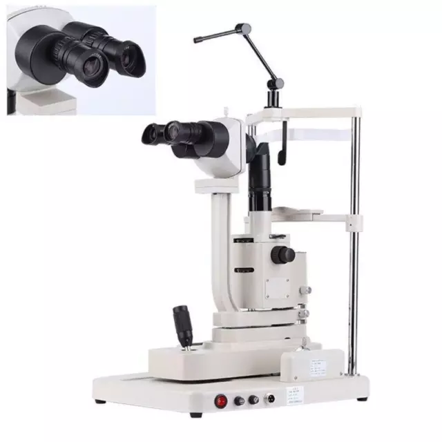LS-2 Slit Lamp Microscope 10X 20X Lab Ophthalmology Eye Examination IPD 55-75mm