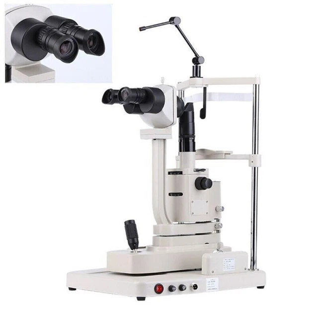 LS-2 Slit Lamp Microscope 10X 20X Lab Ophthalmology Eye Examination IPD 55-75mm