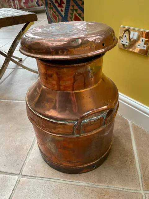 Antique Copper Milk Churn With Lid***Rare Item***