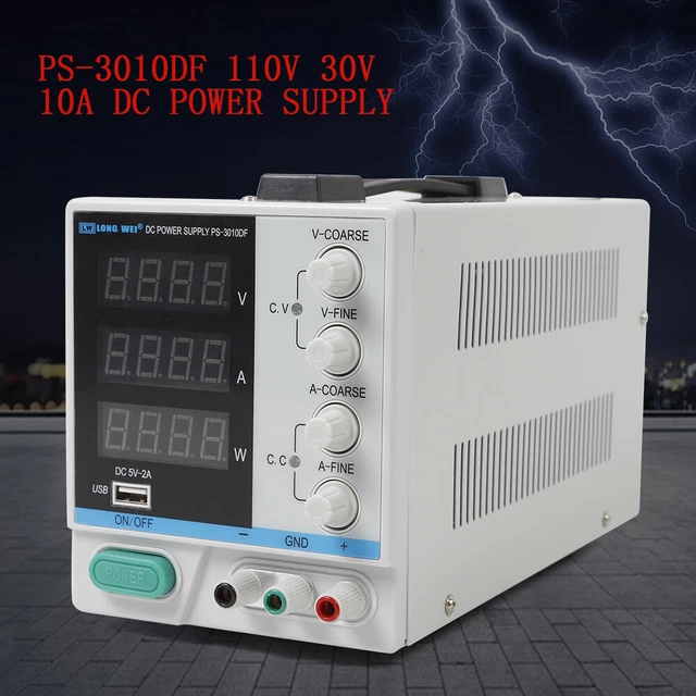 Alimentatore da laboratorio 30 V 10 A DC alimentazione controllata alimentatore digitale regolabile