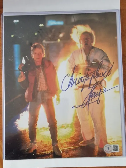 Christopher lloyd signed Back To The Future Picture