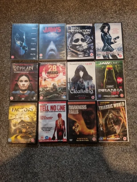 12 X Horror !! Style Dvds.joblot