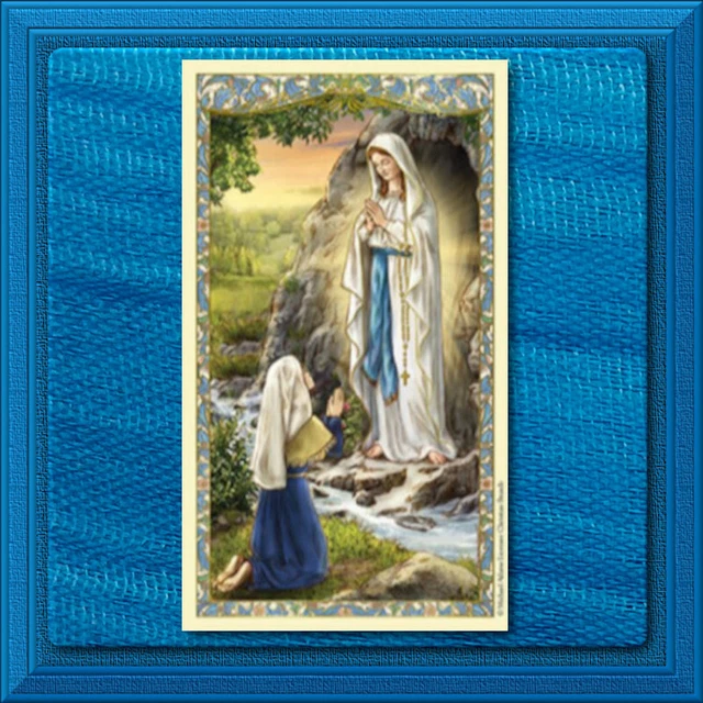 OUR LADY OF Lourdes Saint Bernadette Prayer Laminated Holy Card ...