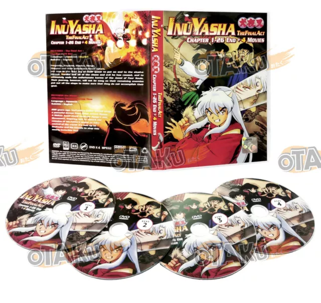 InuYasha Kanketsu-hen The Final Act (Vol 1-26) &4 Movies [English Dubbed]  on DVD
