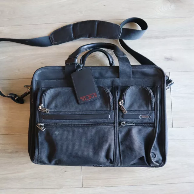 Tumi Alpha Expandable Organizer Laptop Briefcase Ballistic Nylon 26141D4