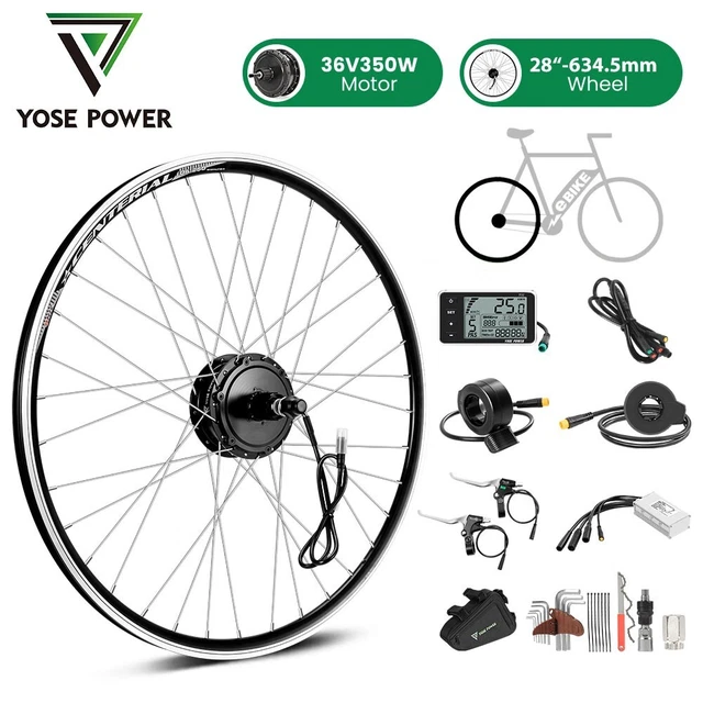 28'' e-bike Kit de Conversion Vélo Electrique 36V250W Roue Libre Motor Arrière