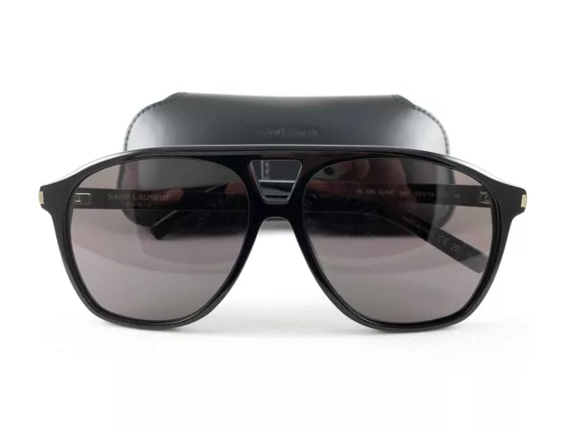 SAINT LAURENT Sunglasses SL596 DUNE Black Gray 001 New Authentic