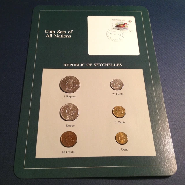 Seychelles  - Franklin Mint Coin Sets of All Nations - 6 Coin Type  Set 1982 cd