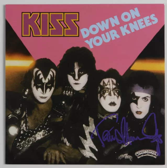 KISS Paul Stanley  JSA Signed Autograph 45 Record Vinyl Down On Your Knees