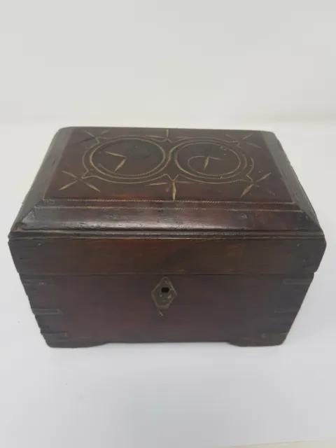 Vintage Handgefertigt Dekorativ Schöne Holz Parfum Box Mit Messing Arbeit NH6550