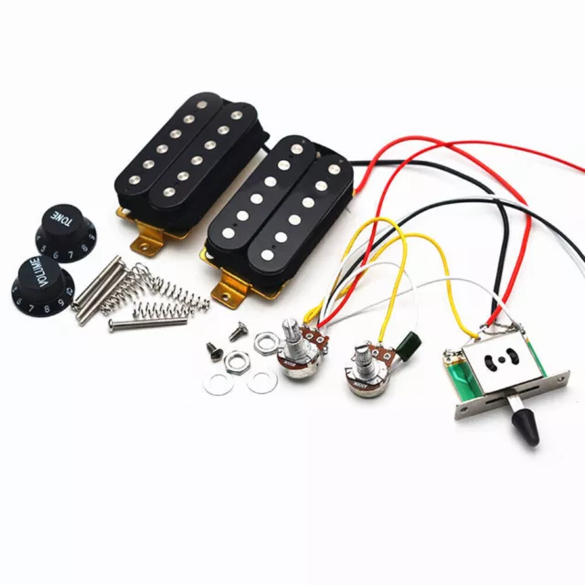 Strat Electric Guitar Pickups Humbucker Wiring Harness Volume Tone 3-WaySwitch