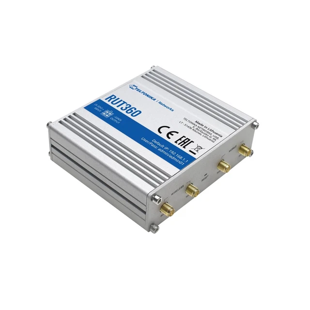 TELTONIKA RUT360 4G (LTE CAT6) router mobile industriale WiFi -40~75°C ...