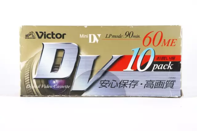 VICTOR Mini DV BRAND NEW SEALED Video Cassette Tape 90/60 mins Pack of 10 tapes