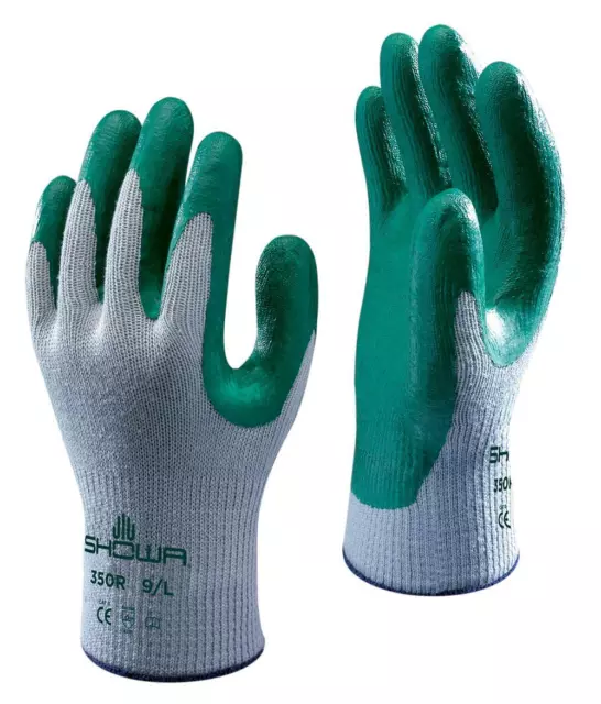 SHOWA 350R Nitrile Coated Palm Men's and Women's Grip Work Safety Glove