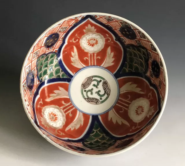 Antique Japanese Meiji Period Imari Porcelain Bowl Hand Painted