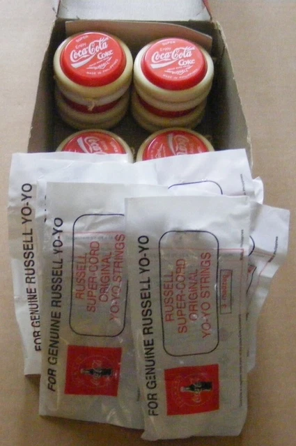 8X Genuine Super Coca Cola Russell Spinner  YO-YO in box Philippines UNUSED RARE