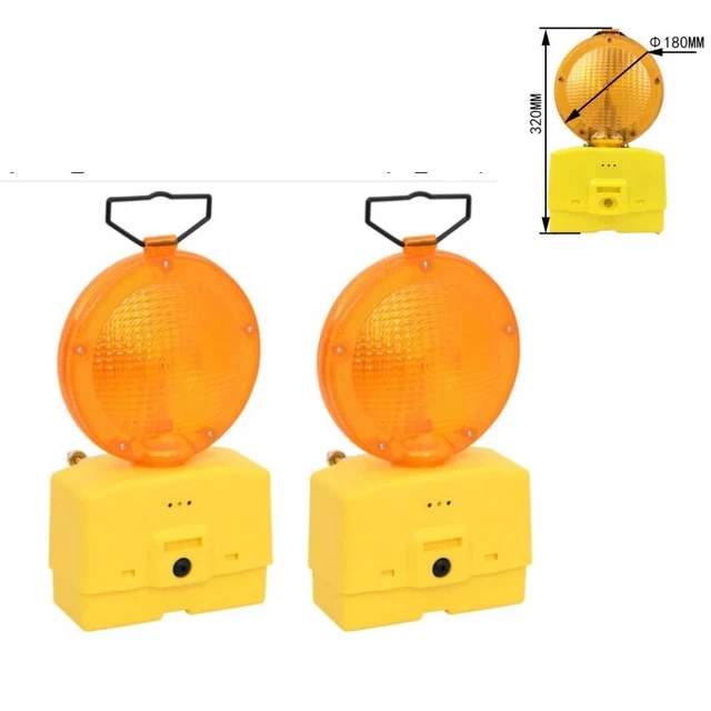 10Pcs Baustellenlampe Baustellenleuchte Warnleuchte, Signalleuchte 18cm