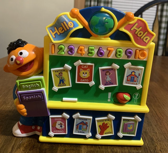 SESAME STREET ERNIE Learning English Spanish Language Lessons Mattel sesame-street-ernie-learning-english-spanish-language-lessons-mattel