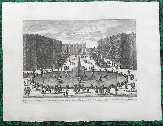 Vue du bassin du Dragon Versailles par Gabriel Perelle (1604-1677)