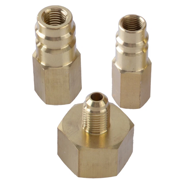 Liaison Frigorifique 1/4 3/8 Adaptateur Réfrigérant Laiton W21 Vers 1/4SAE - Pour Climatisation R32 R134a Valve Core Climatiseur