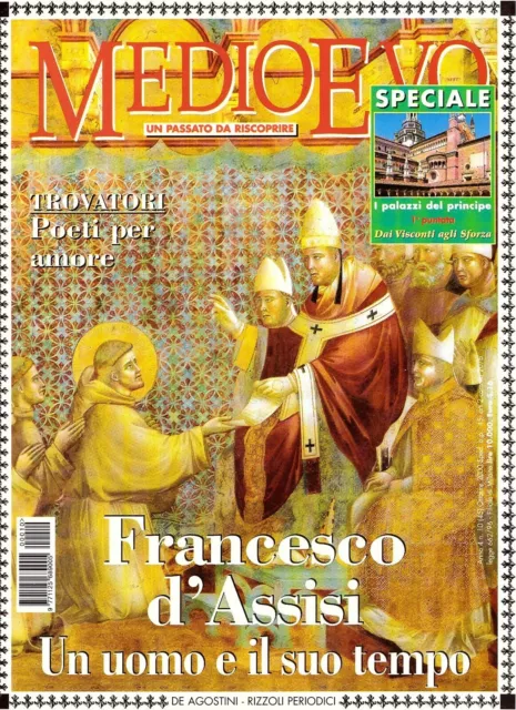 RIVISTA MEDIOEVO OTTOBRE 2000 n°10 FRANCESCO D'ASSISI VISCONTI SFORZA TROVATORI