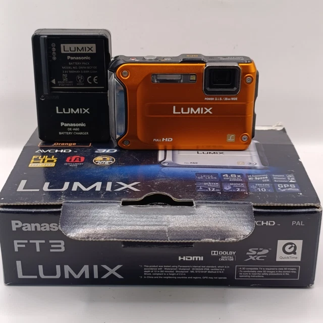 PANASONIC LUMIX DMC-FT3 Digital Camera Full HD Orange Compact