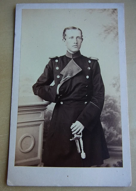 CdV-Foto MAGDEBURG um 1870: Major Ulrich von DIESKAU (1844-1880), Soldat Uniform