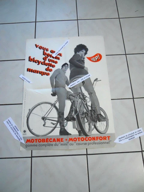 GRANDE AFFICHE ORIGINALE Motobecane Publicitee Magasin 1981 EUR 18,90