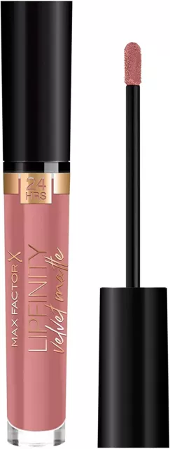3 x Max Factor Lipfinity Velvet Matte 24Hr Lipstick - 035 Elegant Brown