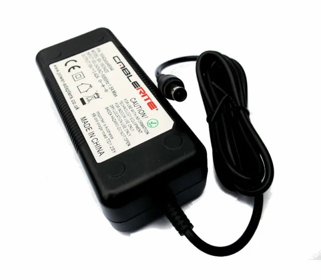 Power supply adapter + UK cable for LG 24M38H 24 inch TN Monitor