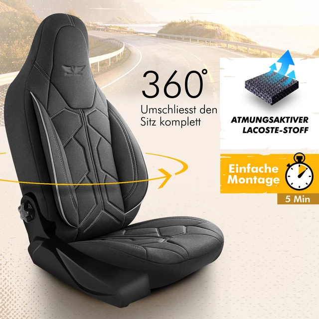 Housses De Sièges Auto Mossa Pour Renault Modus 2004-2012 - Ensemble Complet Avant/arrière - Velours/polyester - 3