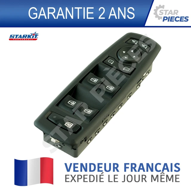 Commande Lève-Vitre Conducteur Avant Gauche Pour C4, C5, C8, Ulysse, 307, 807, Phédra - Ref. ST6040, Garantie 2 Ans