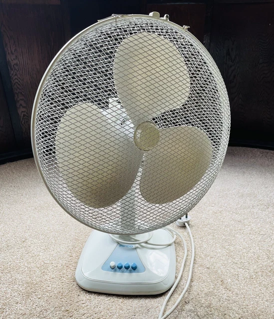 WHITE AIR COOLING Oscillating Rotating Table Desk Fan Home Office, 3