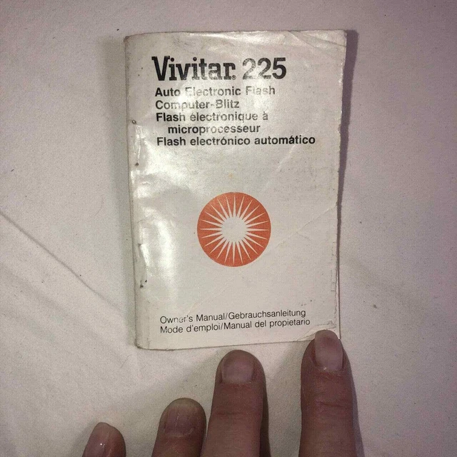 Vivitar 225 Flash Instruction Manual Guide vintage