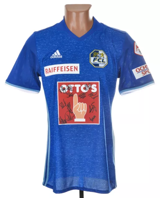 Fc Luzern Switzerland 2017/2018 Home Football Shirt Adidas Size M Signed