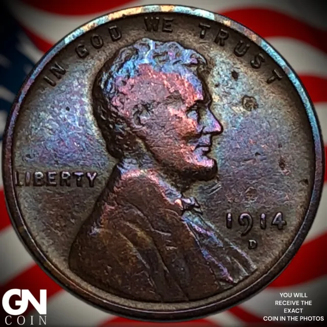 1914 D Lincoln Cent Wheat Penny X0615