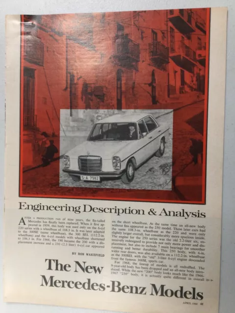 MBArt38 Article 1968 Mercedes Benz The New Mercedes Benz Models Apr 1968 6 page