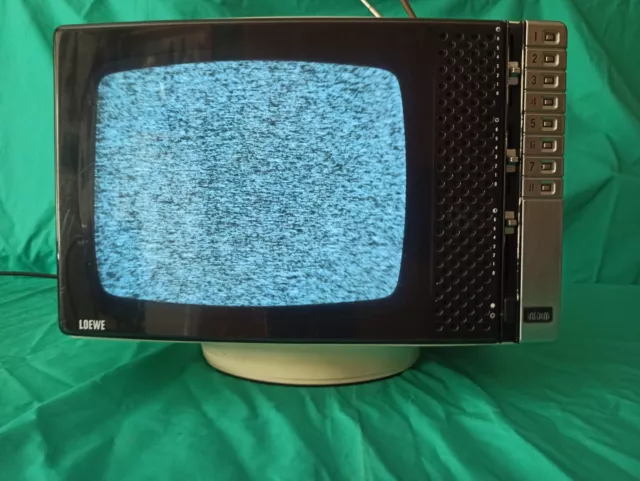 TV LOEWE FP 34 Televisore B/N 12" Vintage Design Space Age TESTATO e FUNZIONANTE