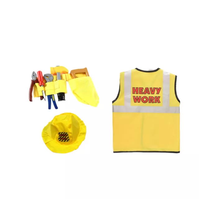 Party Outfit Construction Worker Costume for Boys Dress up Clothes Child Set